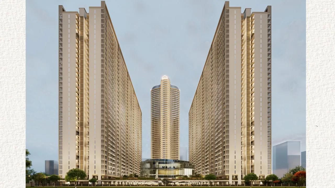 Gaurs Aspire Centurian Park architectural rendering showcasing the modern design of the new 3 & 4 BHK apartment towers in Greater Noida West.
